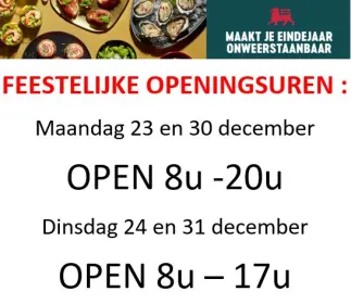 feestelijke openingsuren